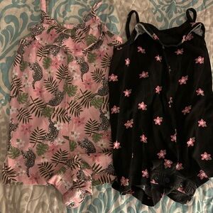 The Children's Place Pink and Green Baby Rompers
